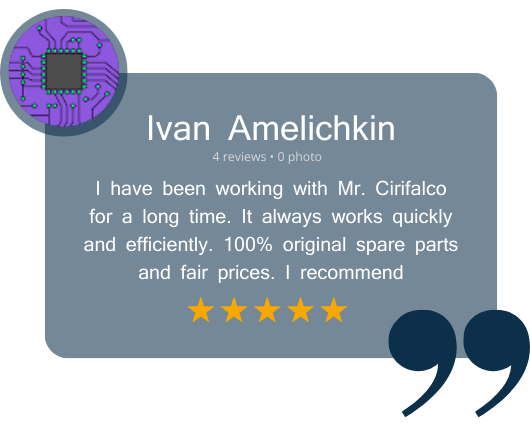 Customer Review – Original spare parts at fair prices Google review highlighting original Rehlko/Kohler spare parts supplied by Cirifalco Group at fair prices.